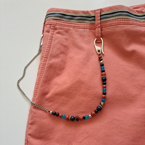 Men's MMX Germany Orange Shorts with Beads Size 34 / 32 - Picture 13 of 14
